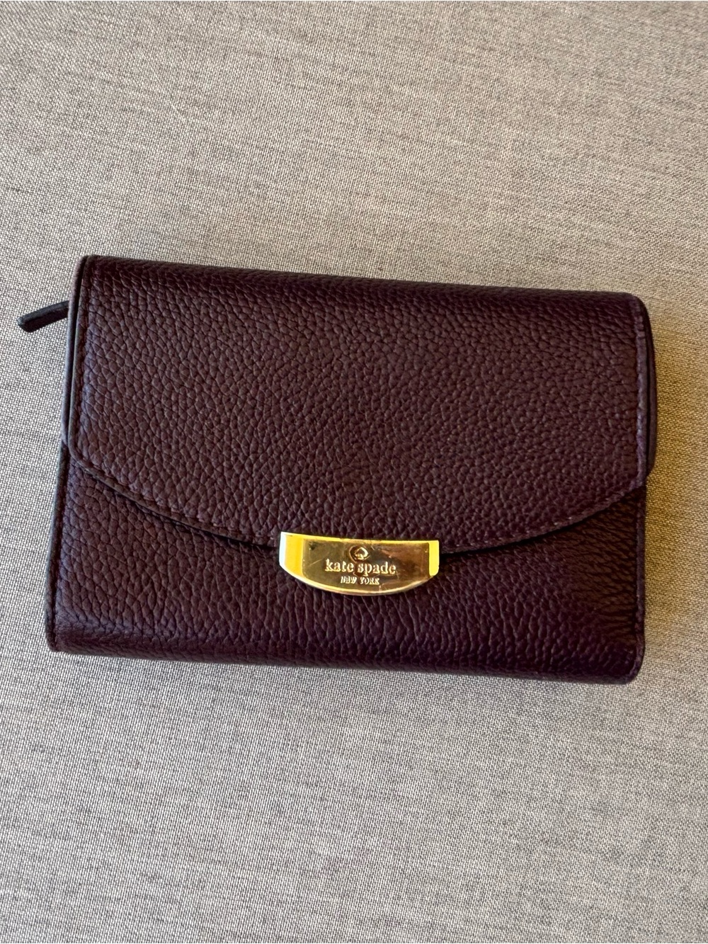 kate spade Plum Leather Top-Handle Satchel with Matching Wallet - Picture 11 of 14